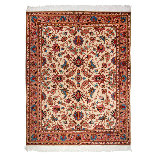 Mehregan Heriz Persian Carpet Wool 204x300 Beige - Authentic Classic Persian Rugs & Kilims in Dubai