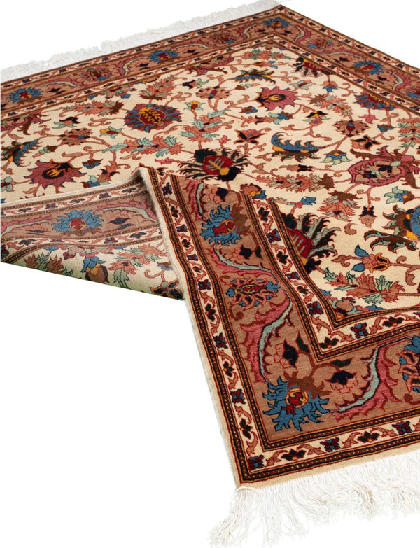 Mehregan Heriz Persian Carpet Wool 204x300 Beige - Authentic Classic Persian Rugs & Kilims in Dubai