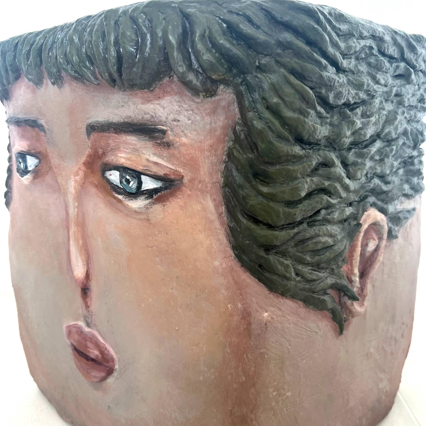 Mindful Muse Side Table - Artistic Contemporary Paper Mache Accent Furniture by Sahra Mollaali in Dubai