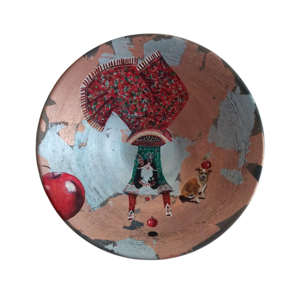 Miniature Painting on Pottery Plate - Visual Arts & Ceramic Artworks by Tala Derangi in Dubai