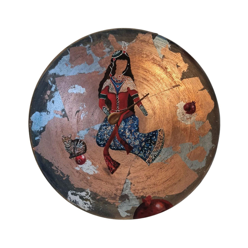 Miniature Painting on Pottery Plate - Visual Arts & Ceramic Artworks by Tala Derangi in Dubai