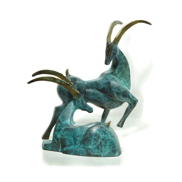Mountain Goat Series Bronze Sculpture - contemporary Collectible Statues By Sadegh Adham in Dubai