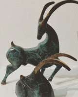 Mountain Goat Series Bronze Sculpture - contemporary Collectible Statues By Sadegh Adham in Dubai