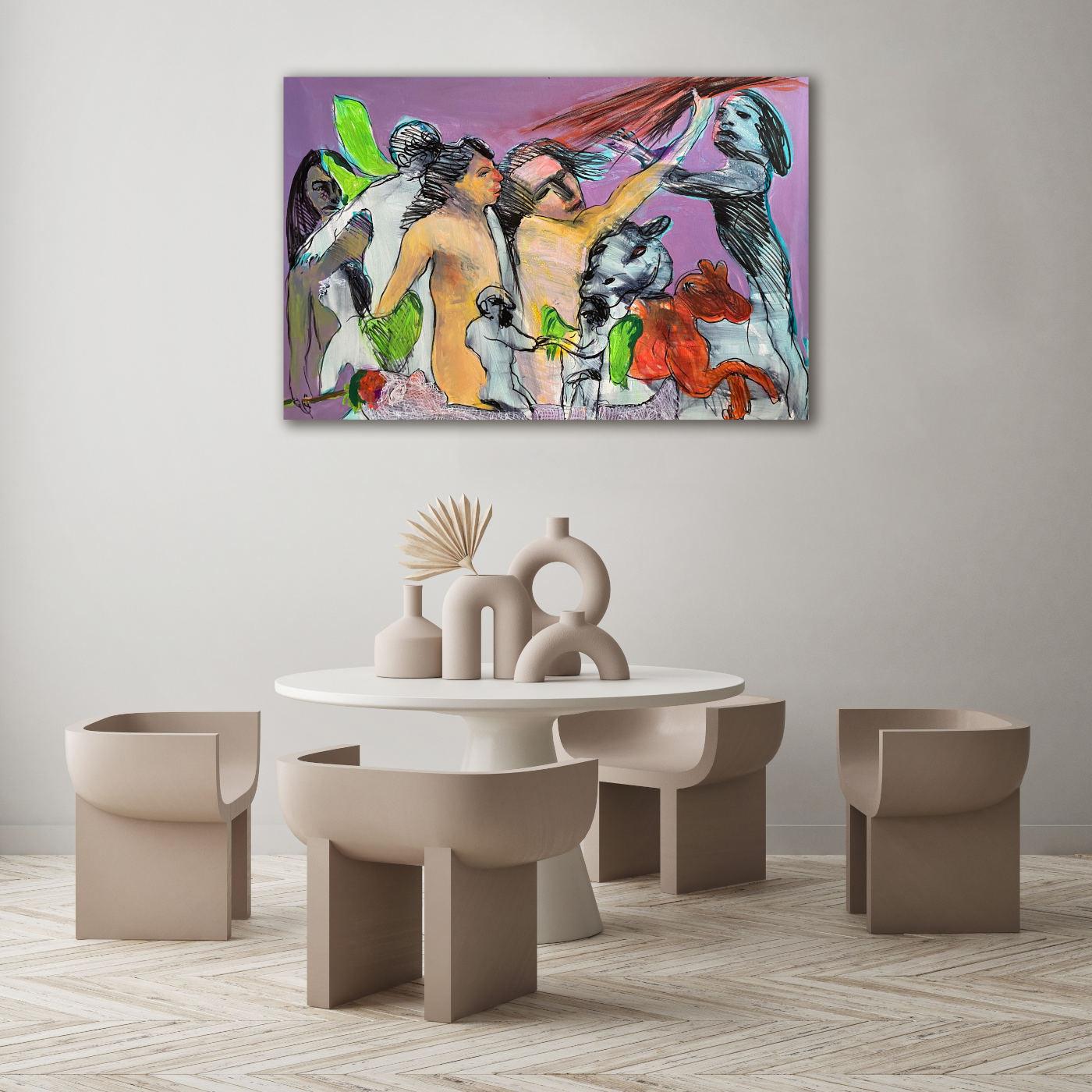 Mixed Media On Canvas - Contemporary Visual Arts By Shahram Karimi Dubai