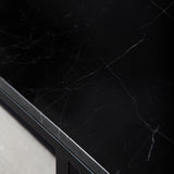 Nero Marquina Marble and Metal Console Table in Dubai