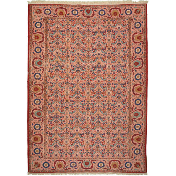 Nightingale Reversed Soumak Persian Carpet Wool 195x277 Rose - Pearl Woven, Morvarid Baf Rugs in Dubai