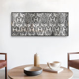 Ornate Decorative Wall Mirror - Wall Mounted Painted Mirror in Metal Frame in Dubai