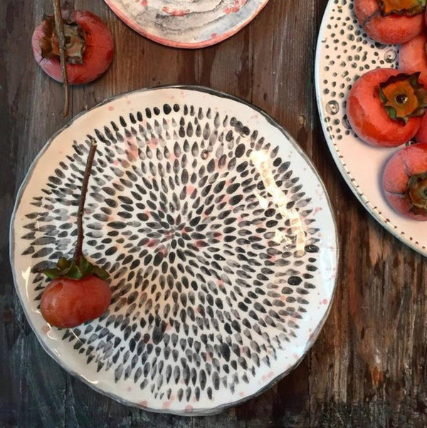 Seed Burst Ceramic Salad Plate - Tabletop Accessories, Handmade Dining Tableware in Dubai