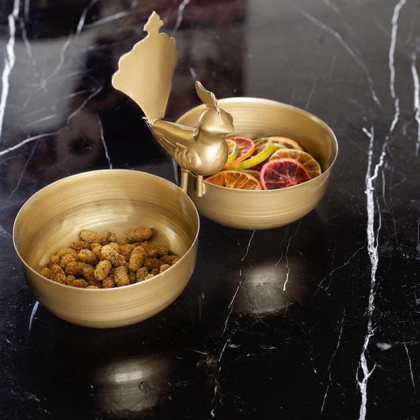 Serving Twin Bowls, Tabletop Metal Accessories, Tableware & Home Decor in Dubai