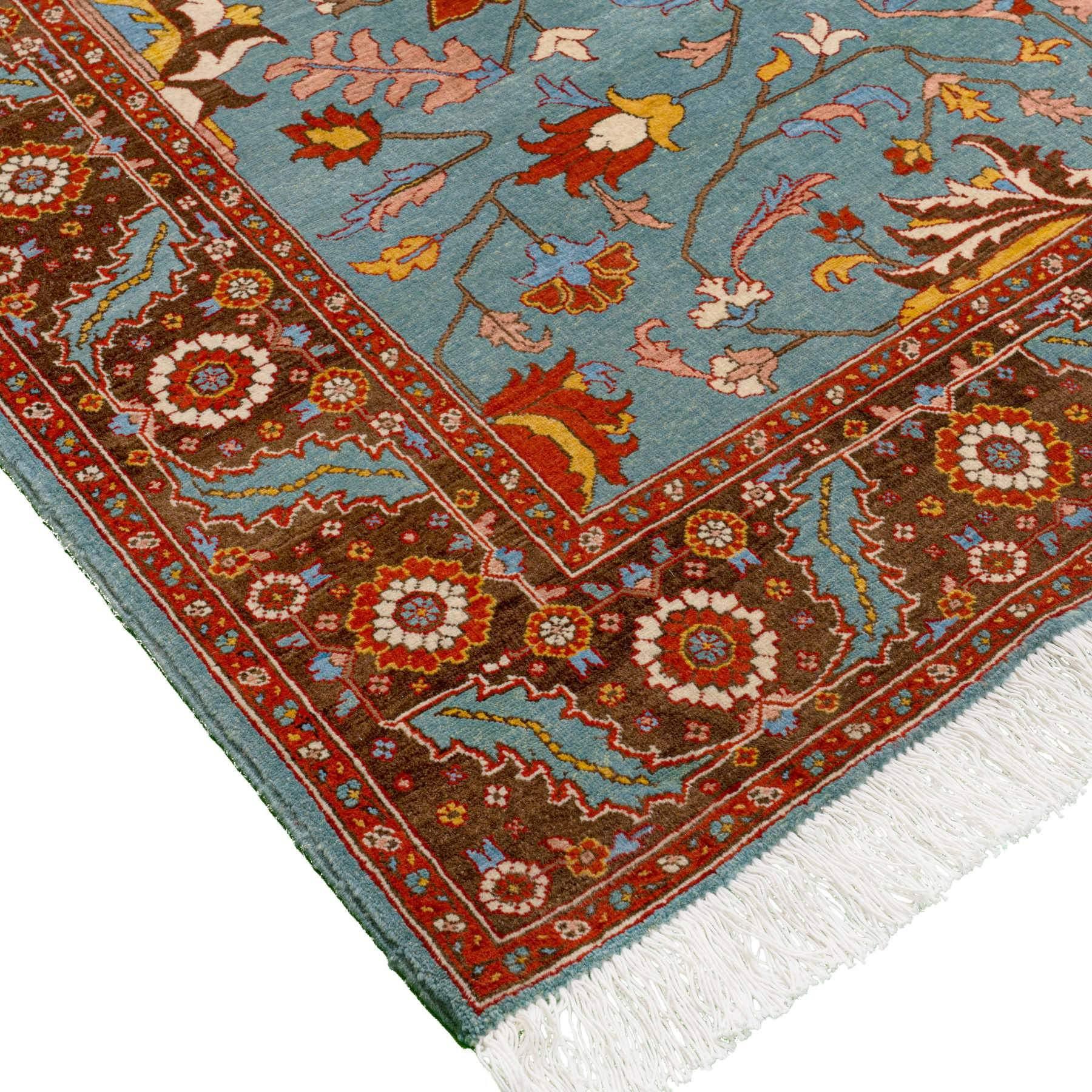 Rahaa Heriz Persian Carpet Wool 214x307 Blue - Authentic Classic Persian Rugs & Kilims in Dubai