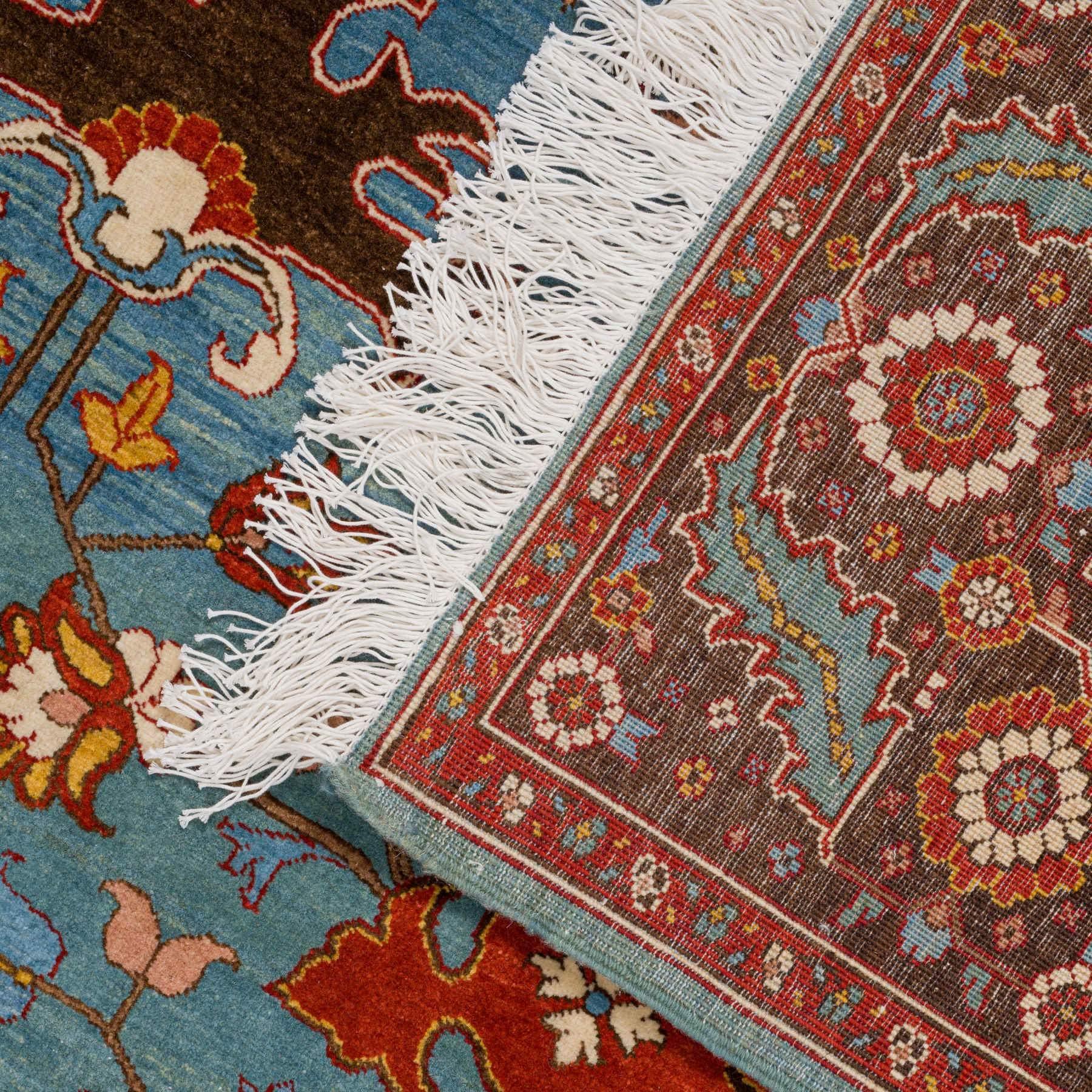 Rahaa Heriz Persian Carpet Wool 214x307 Blue - Authentic Classic Persian Rugs & Kilims in Dubai