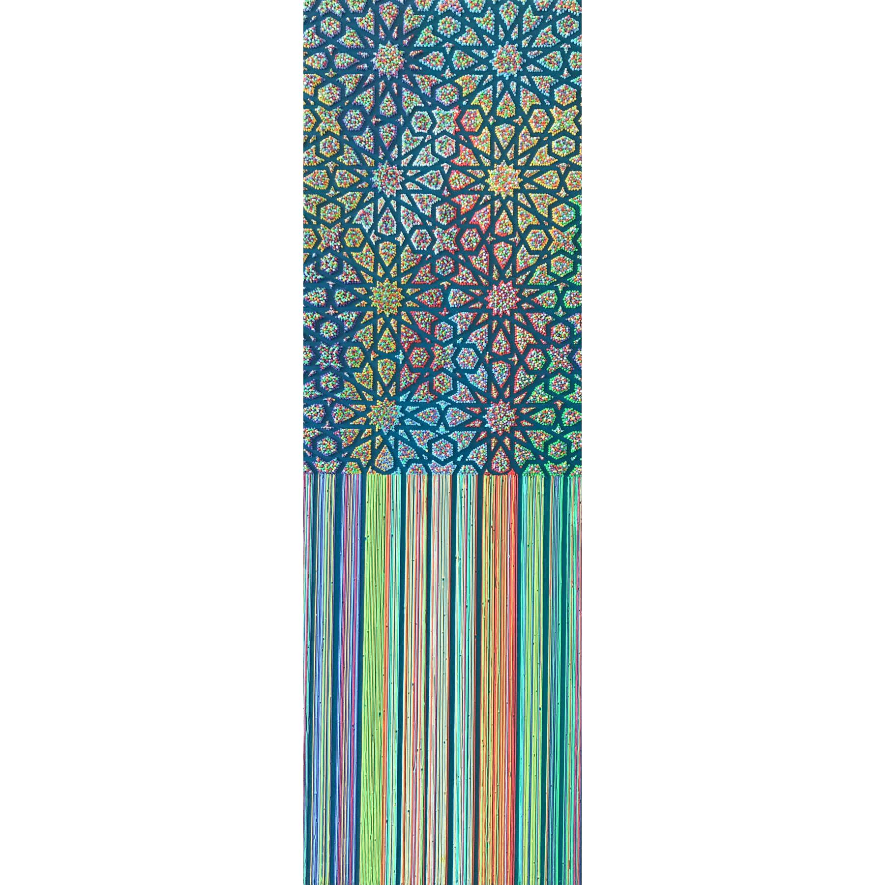 Rainfall Mixed Media Painting - Contemporary Islamic Art By Farnaz Faridfar Dubai