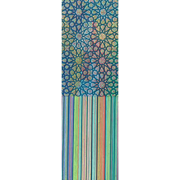 Rainfall Mixed Media On Canvas Artwork - Islamic Decorative Wall Art By Farnaz Faridfar Dubai