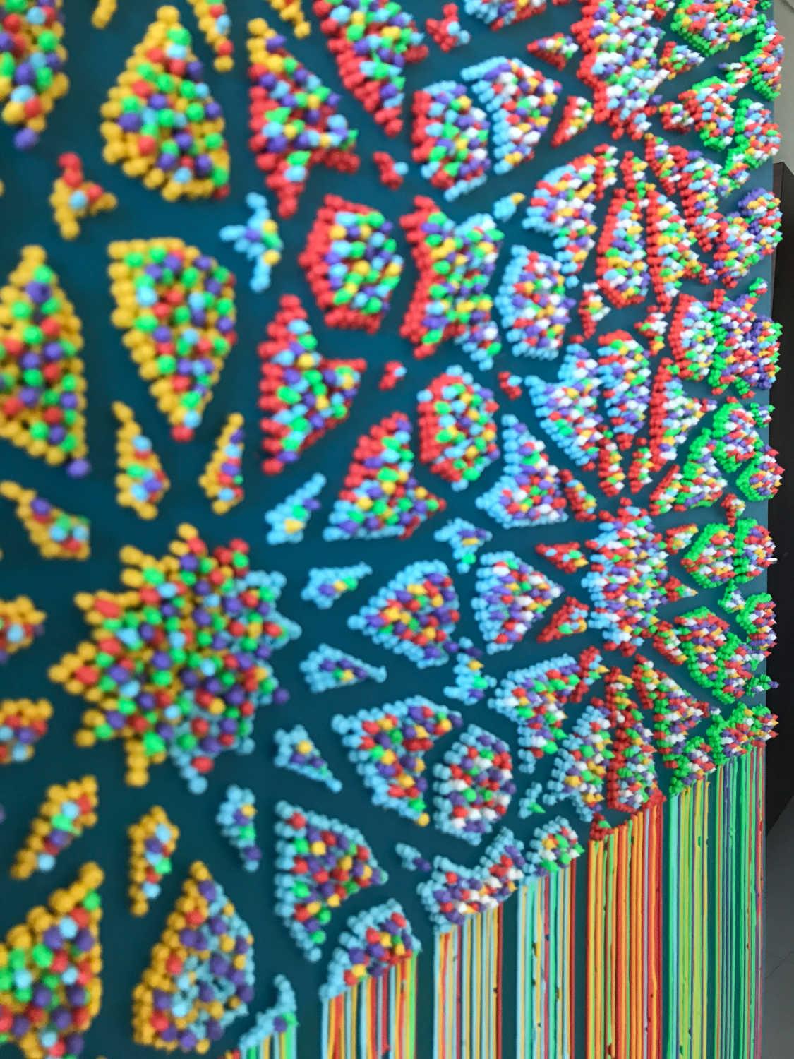 Rainfall Mixed Media Painting - Contemporary Islamic Art By Farnaz Faridfar Dubai