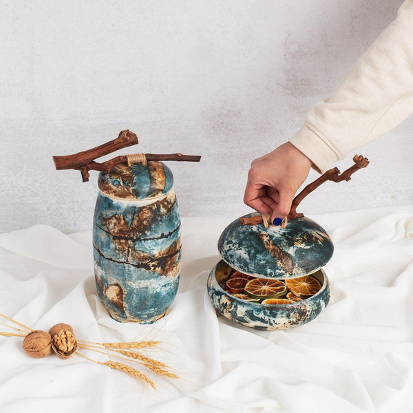 Sahara Saggar Ceramic Urn - Artistic Tabletop Accessories & Decorative Art in Dubai