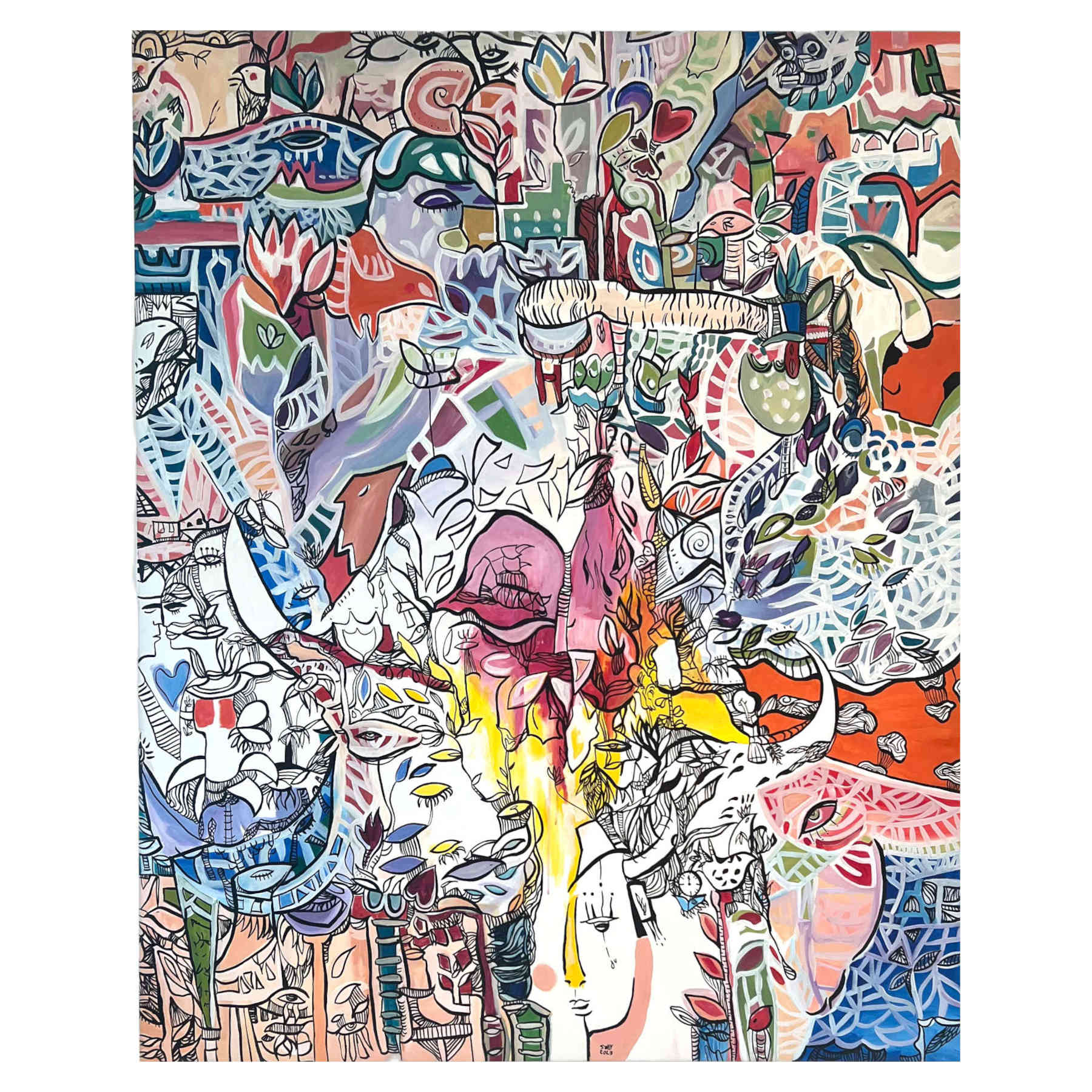 Acrylic Painting - Street Art, graffiti, Urban Art Dubai