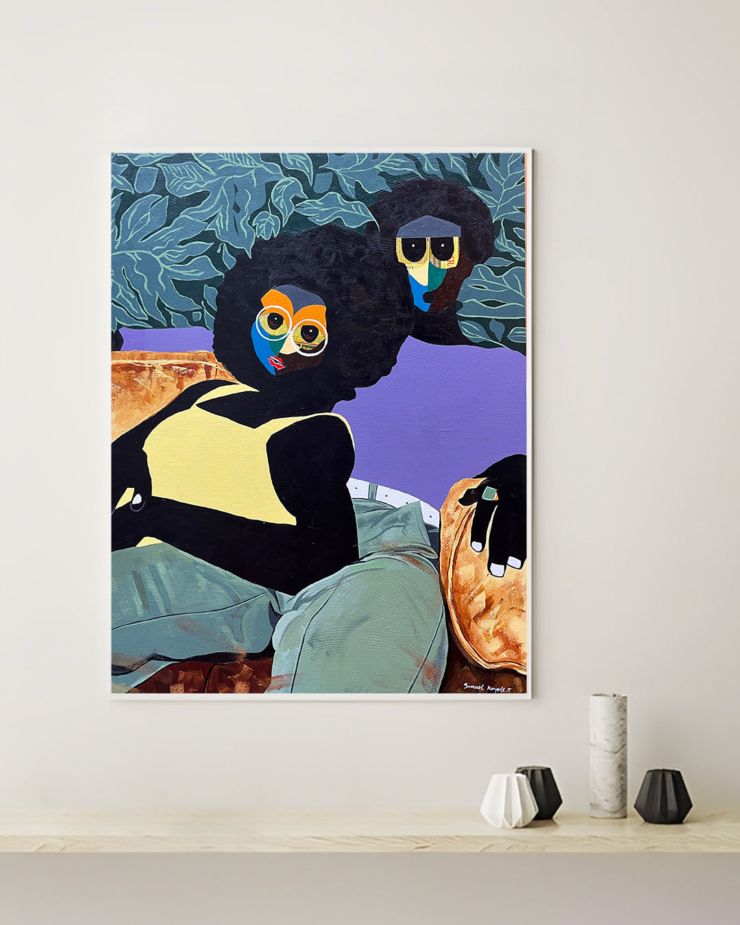 Mixed Media Painting - African Art By Samuel Kayode Toba in Dubai