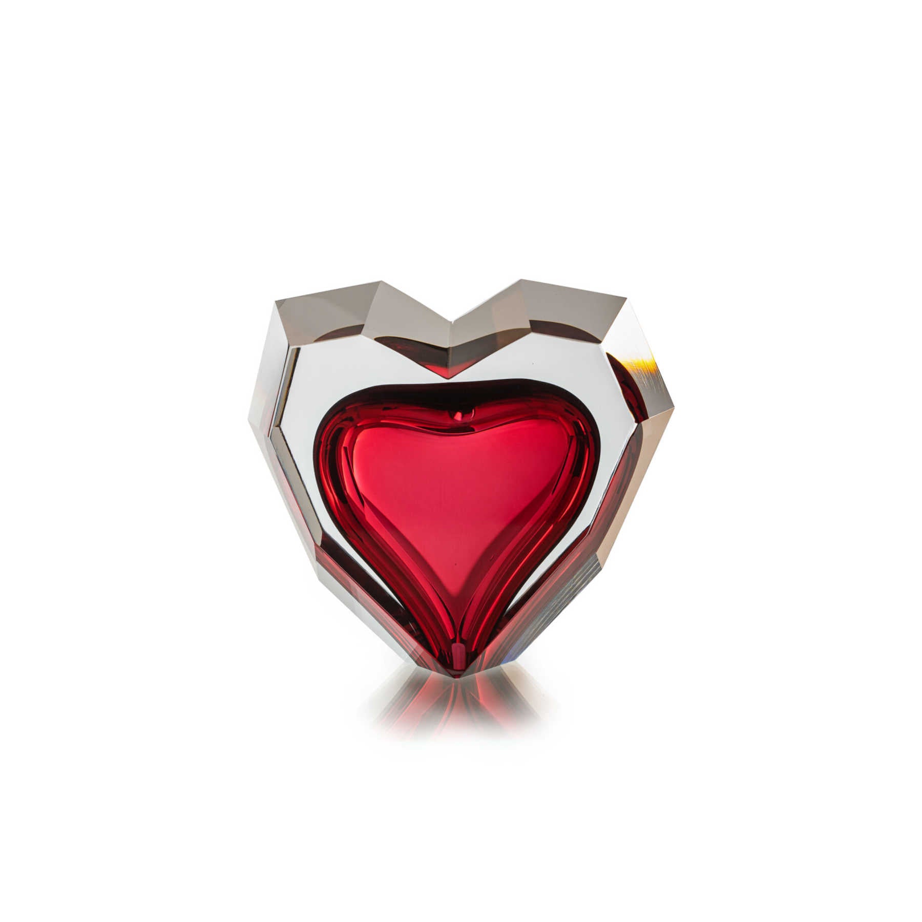 Heart Glass Sculpture, Heart Shaped Collectible Glass Art For Valentines