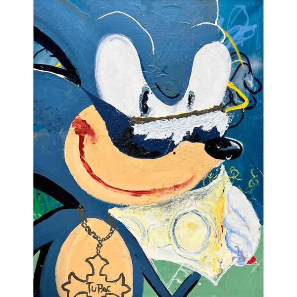 Sonic Pop Art Painting - Pop Art & Abstract Visual Arts by Juan Hernandez Martin in Dubai