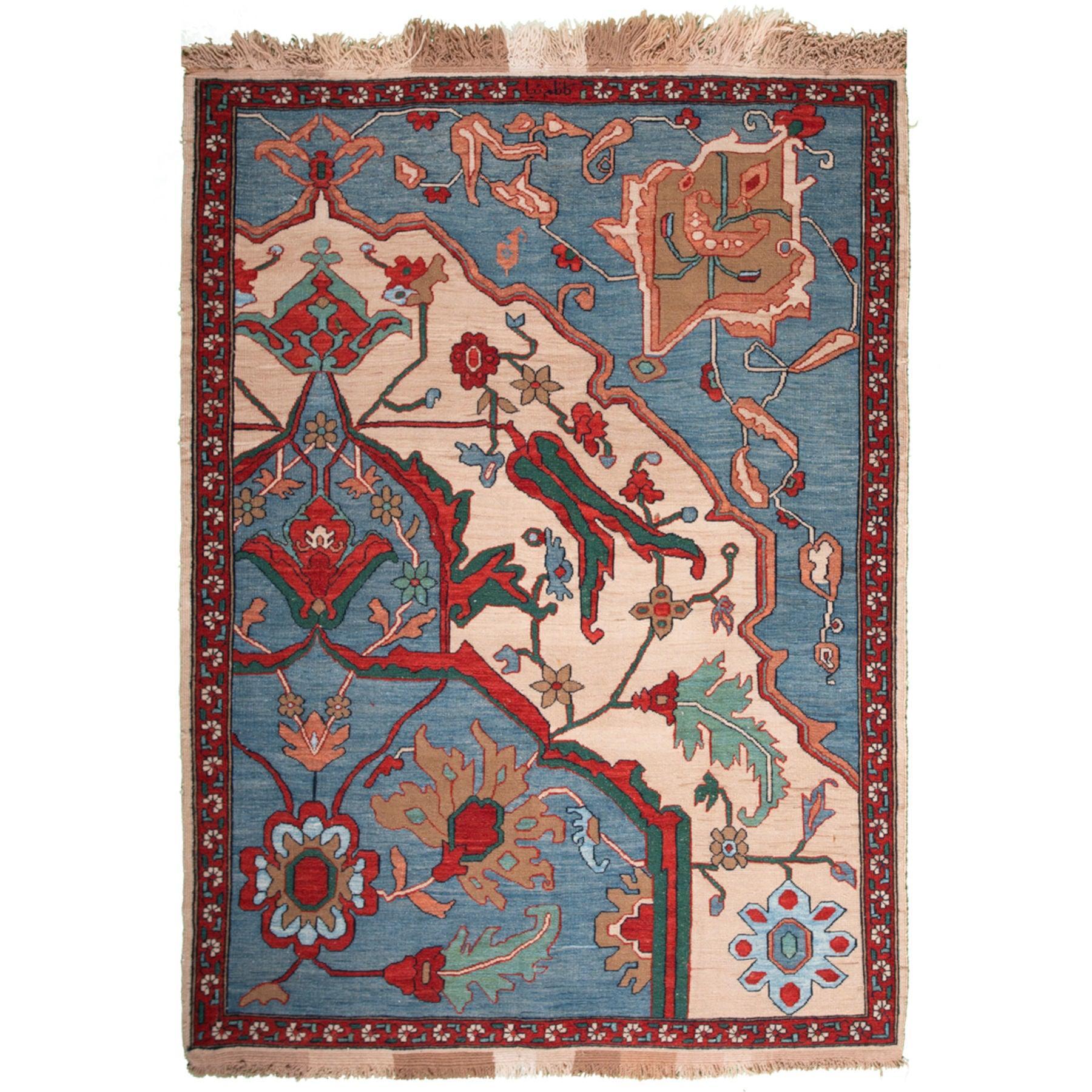 Soraya Kilim Morvaridbaf Persian Carpet Wool 130x175, Authentic Vintage Rugs & Kilims in Dubai
