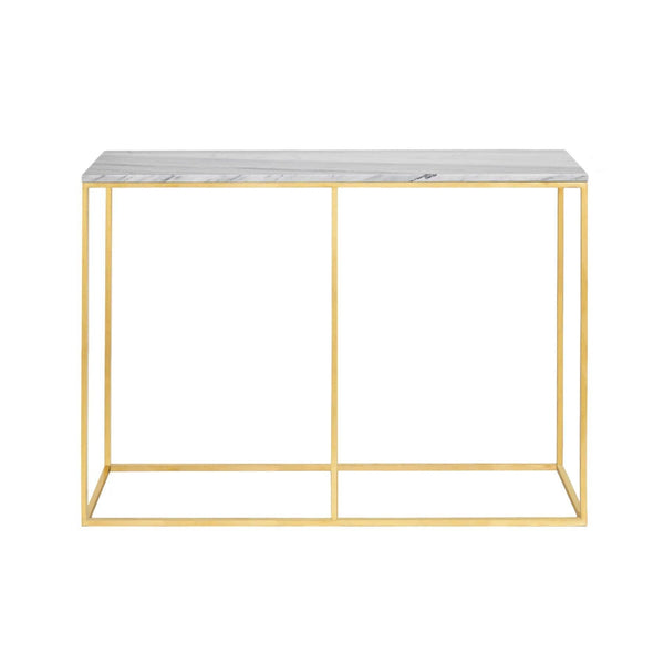 Statuario Natural Marble & Bronze Console Table  in Dubai