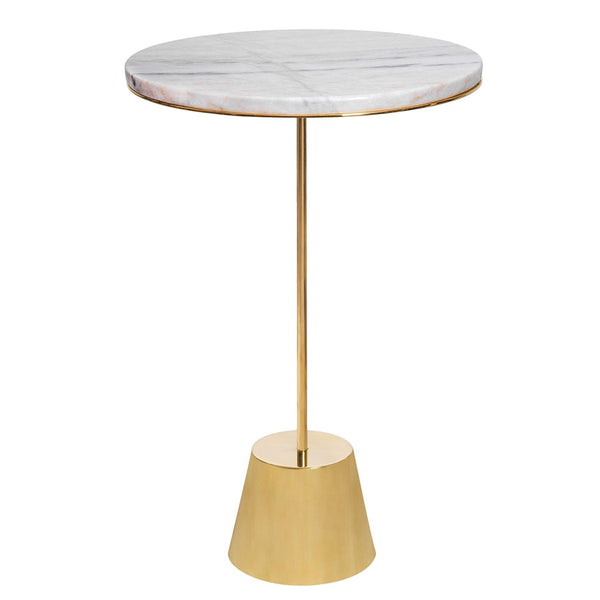 Statuario Natural Marble and Bronze Side Tables in Dubai