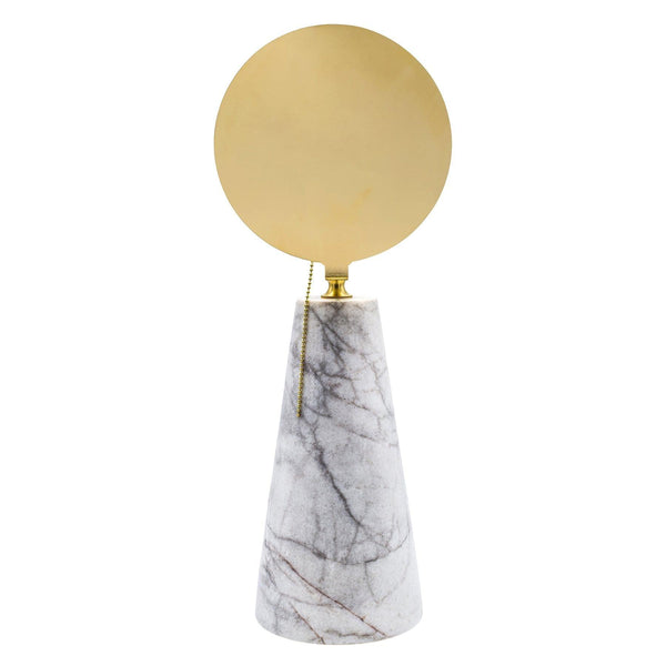 Calacatta Carrara Natural White Marble and Bronze Table Lamp in Dubai