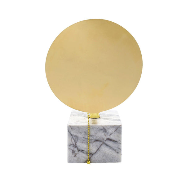 Calacatta Carrara Natural White Marble and Bronze Table Lamp in Dubai