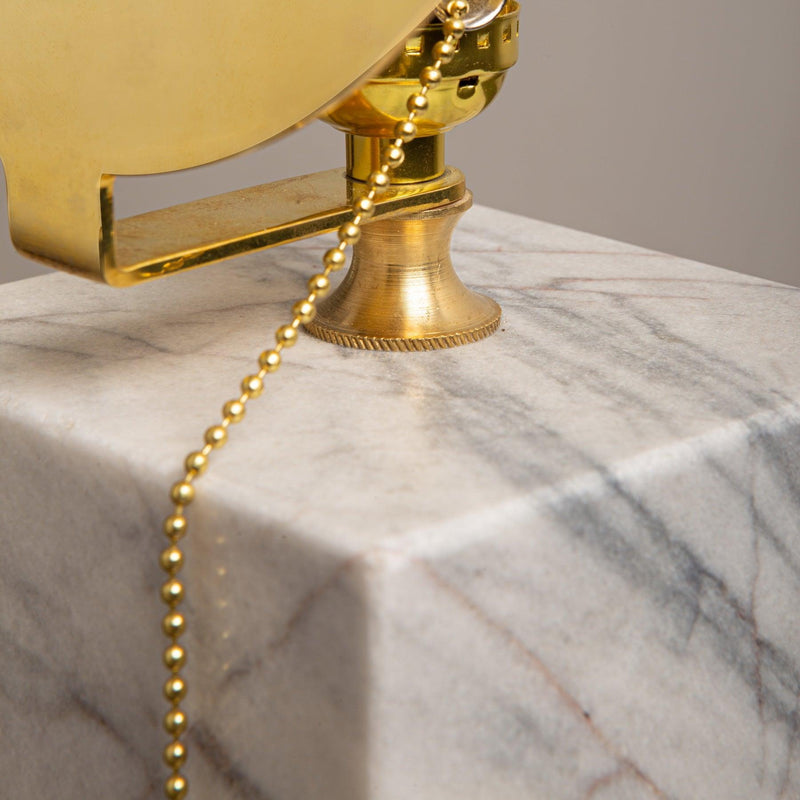 Calacatta Carrara Natural White Marble and Bronze Table Lamp in Dubai