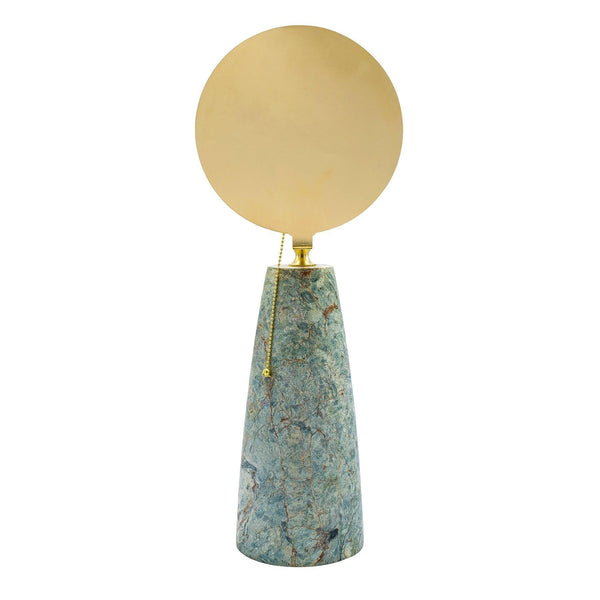 Rainforest Natural Green Marble and Bronze Sun Table Lamp in Dubai