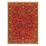 Tangol Reversed Soumak Persian Carpet Wool 205x275 Red - Pearl Woven, Morvarid Baf Persian Rugs in Dubai