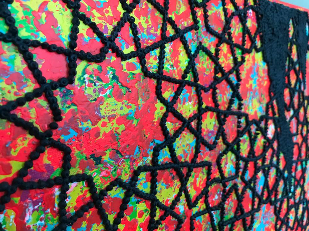 The Sunset Mixed Media Painting - Contemporary Islamic Art By Farnaz Faridfar