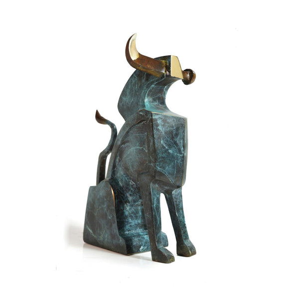 Tiger & Cow Series Bronze Sculpture - contemporary Collectible Statues By Sadegh Adham Dubai