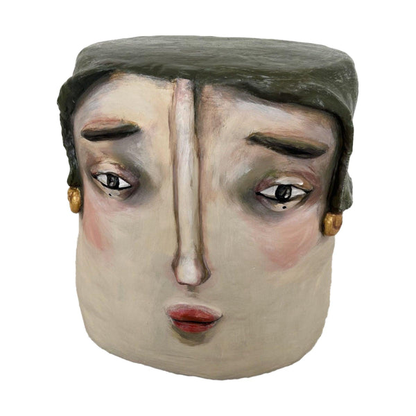 Timeless Beauty Side Table - Artistic Contemporary Paper Mache Accent Furniture by Sahra Mollaali in Dubai