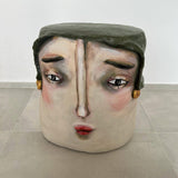 Timeless Beauty Side Table - Artistic Contemporary Paper Mache Accent Furniture by Sahra Mollaali in Dubai