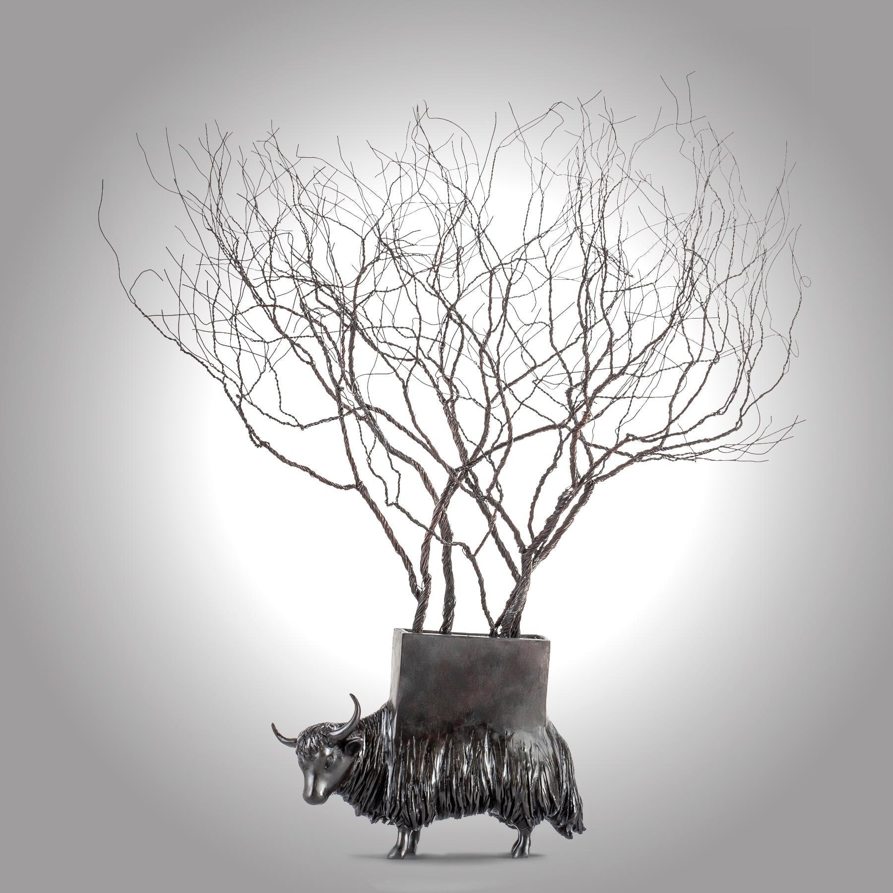 Tree of Life Bronze Sculpture - Contemporary Statues By Keivan Beiranvand in Dubai