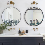 Trinity Decorative Round Mirror - Wall Mounted Painted Mirrors in Metal Frame in Dubai