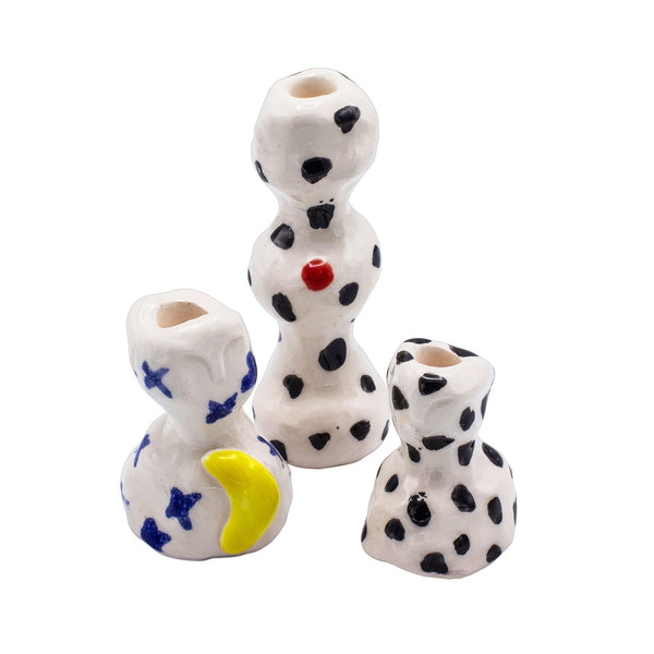 Triplets Ceramic Incense Holder Set - Handmade Artistic Accessories & Tableware in Dubai