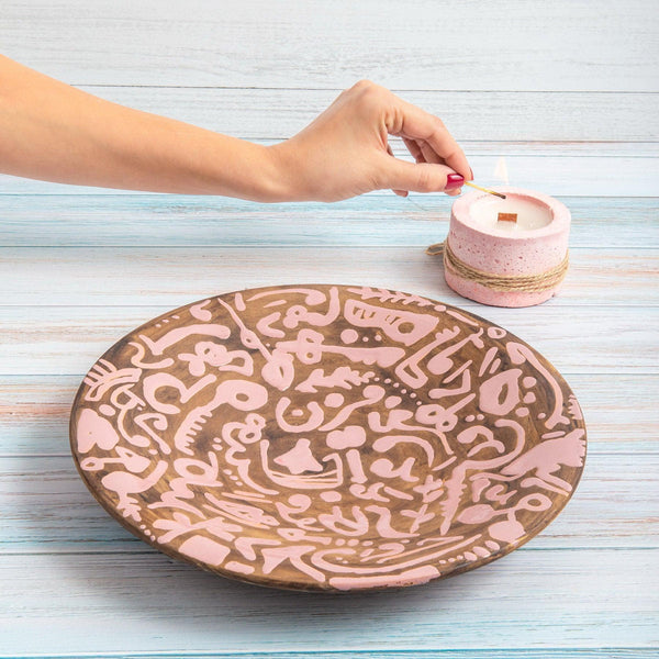 Calligraphy Ceramic Serving Plate - Tabletop Accessories & Handmade Tableware in Dubai