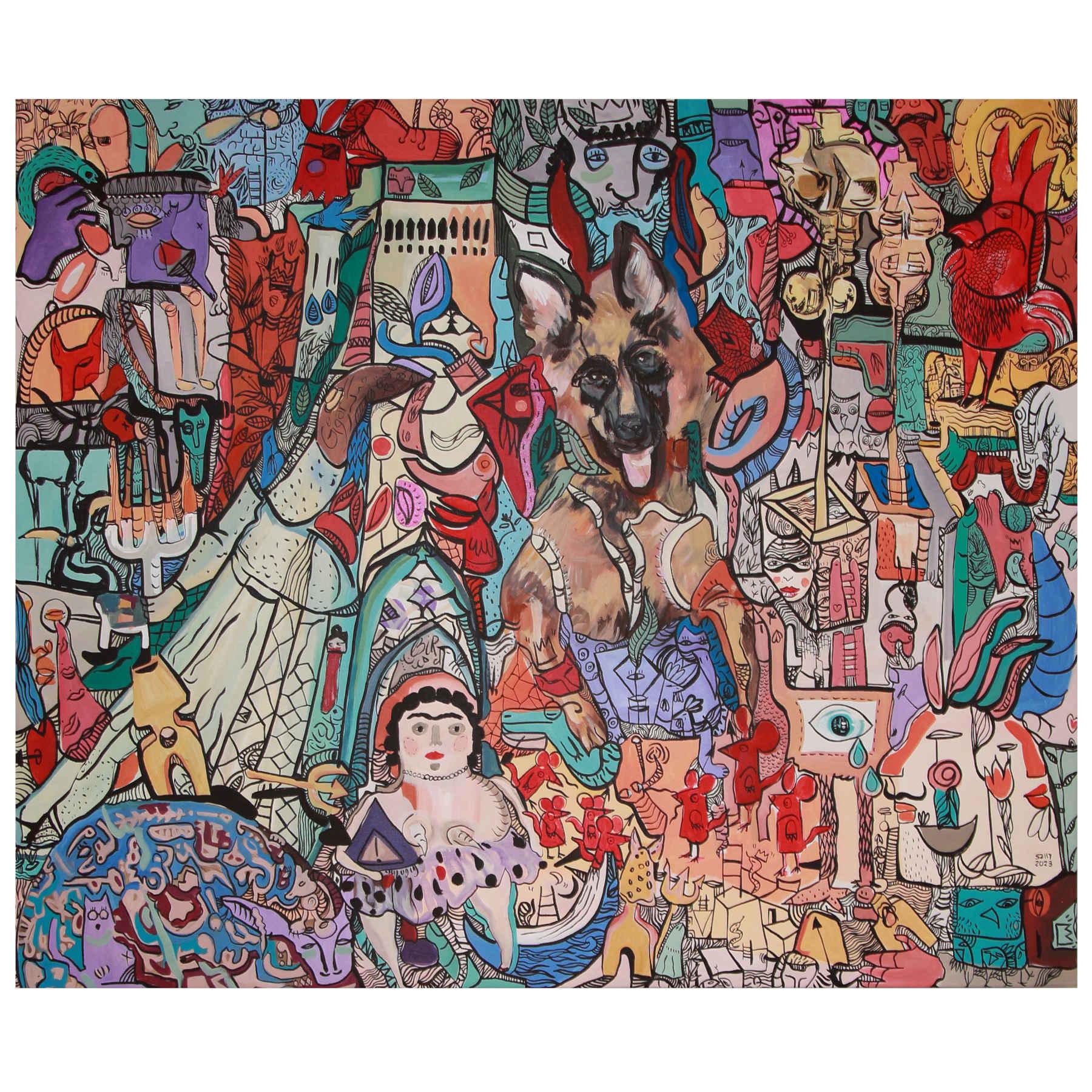 Acrylic Painting - Street Art, graffiti, Urban Art Dubai