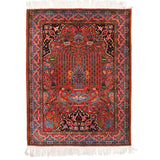 Weeping Willow Heriz Persian Carpet Wool 130x172 Red - Authentic Vintage Rugs & Kilims in Dubai