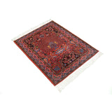 Weeping Willow Heriz Persian Carpet Wool 130x172 Red - Authentic Vintage Rugs & Kilims in Dubai