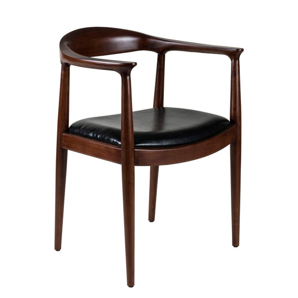 Dark Brown Wegner Round Chair - Designer Dining Room & Office Chairs in Dubai