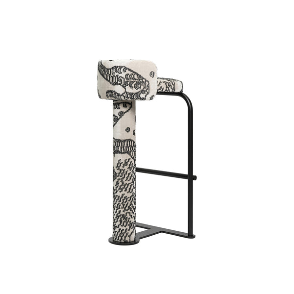 Dedar Edition Contemporary Bar Stool, Tiger Print Designer Furniture Dubai
