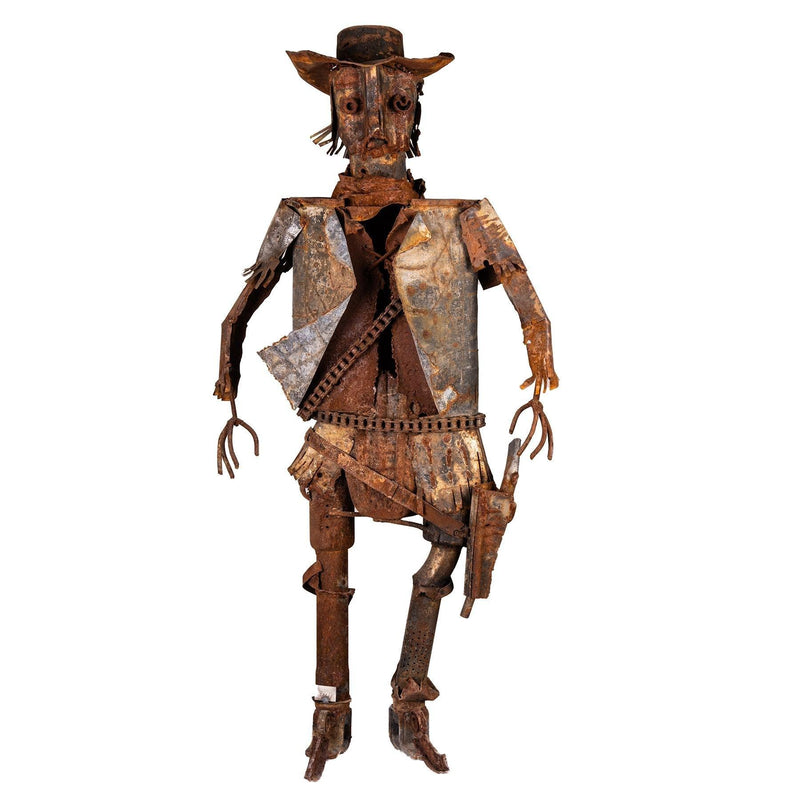 Wrangler Recycled Metal Sculpture, Contemporary Scrap Metal Statues & Artworks