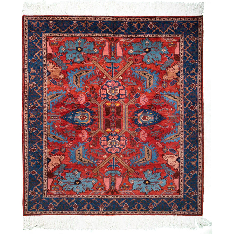 Yalda Heriz Persian Carpet Wool 165x185 Red - Authentic Vintage Silk & Woll Rugs & Kilims in Dubai