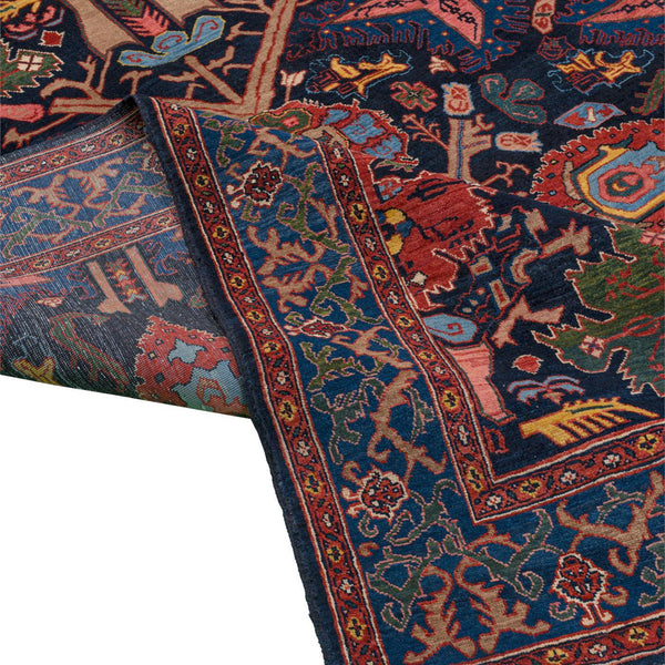 Yalda Heriz Persian Carpet Wool 192x236 Purple - Authentic Vintage Rugs & Kilims in Dubai