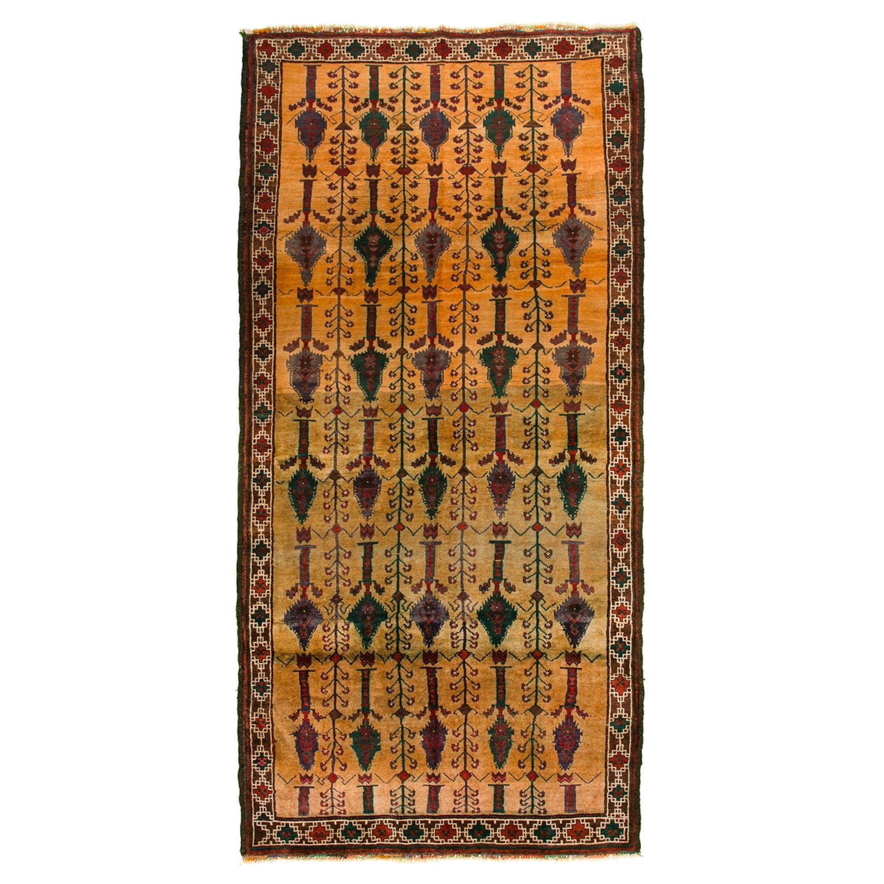 Beige Zabol Cypress Tree Carpet 137x310 - Authentic Oriental Wool Persian Rugs in Dubai