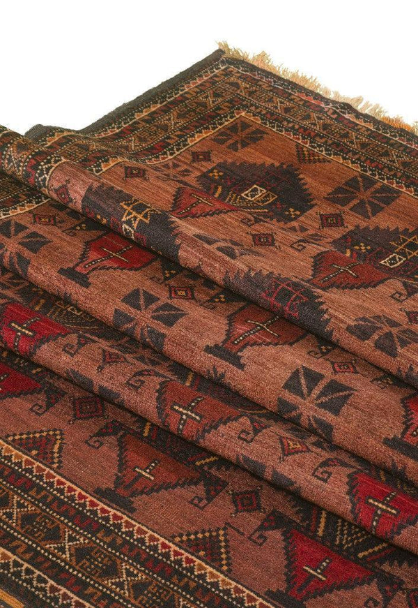 Brown Zabol Nomadic Persian Carpet - Authentic Oriental Wool Rugs in Dubai