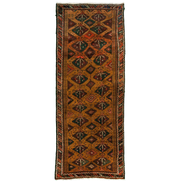Copper Zabol Nomadic Persian Carpet 122x306 - Authentic Oriental Wool Persian Rugs in Dubai